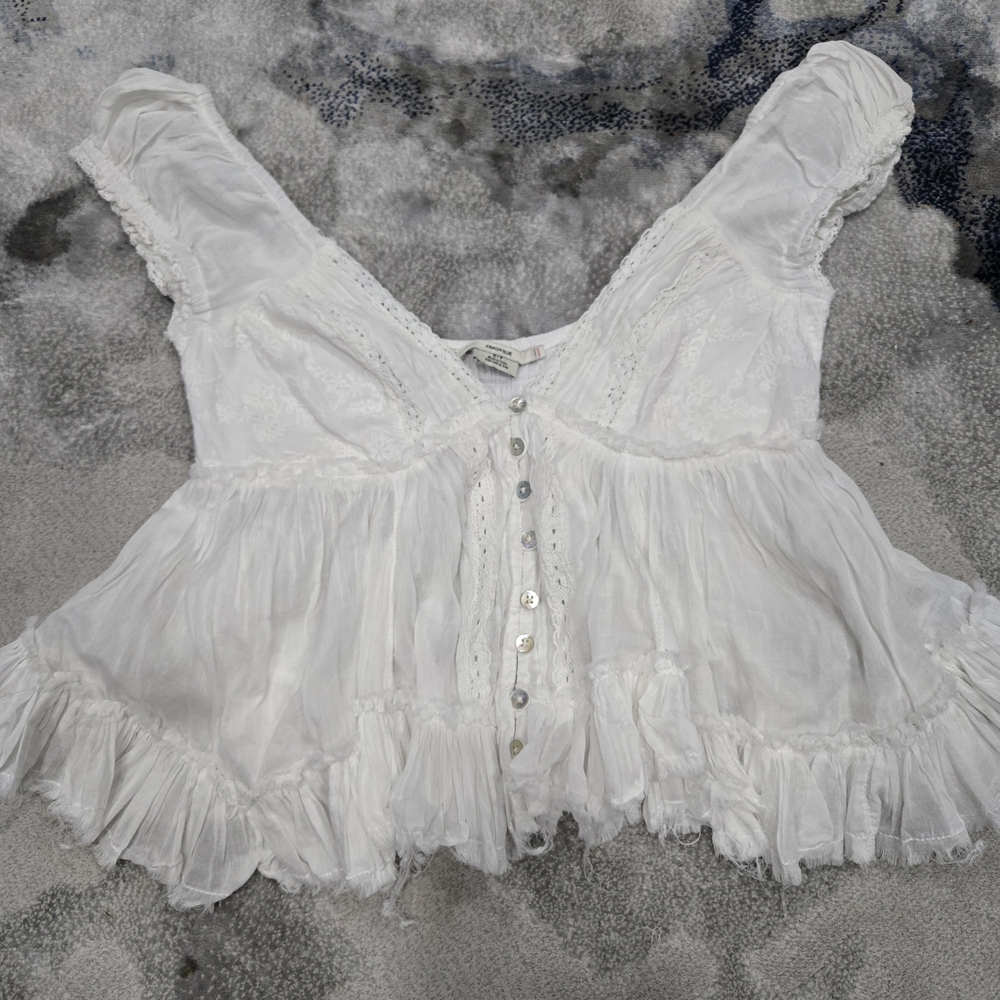 Urban Outfitters White Lace Blouse